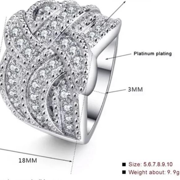 NEW 18k White Gold Diamond Halo Wedding Ring - Picture 6 of 6